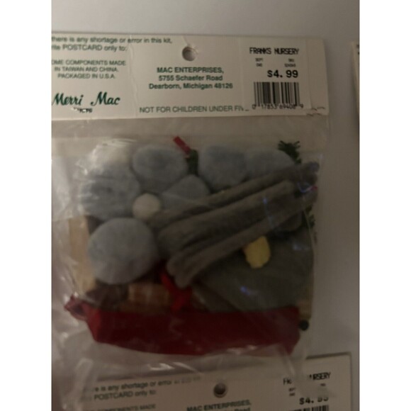 Merri Mac Decorate Your Own Christmas Kits Vintage Lot of 8 NEW SEALED - Picture 15 of 16